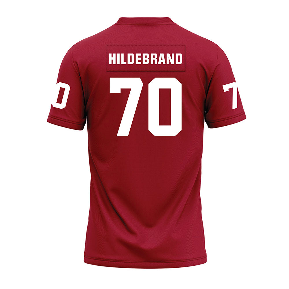 WSU - NCAA Football : Dylan Hildebrand - Cardinal Premium Football Jersey-1