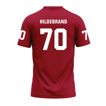 WSU - NCAA Football : Dylan Hildebrand - Cardinal Premium Football Jersey-1