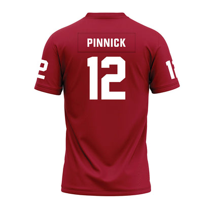 WSU - NCAA Football : Caden Pinnick - Cardinal Premium Football Jersey-1