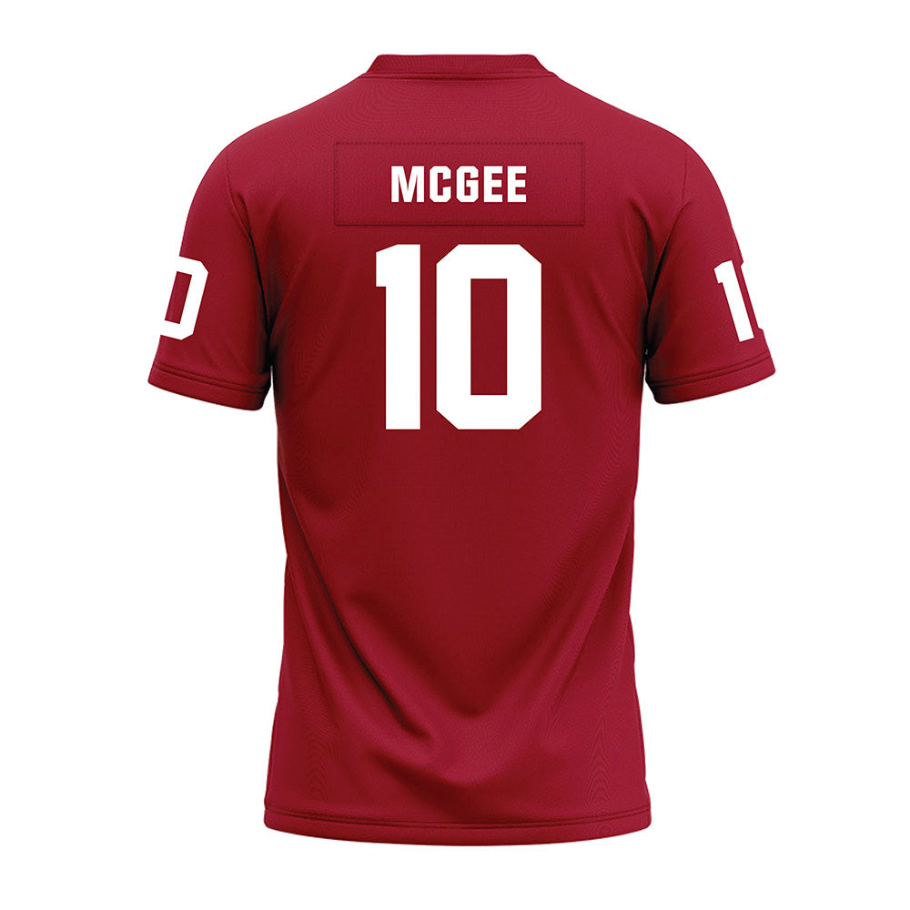 WSU - NCAA Football : Lance McGee - Cardinal Premium Football Jersey-1