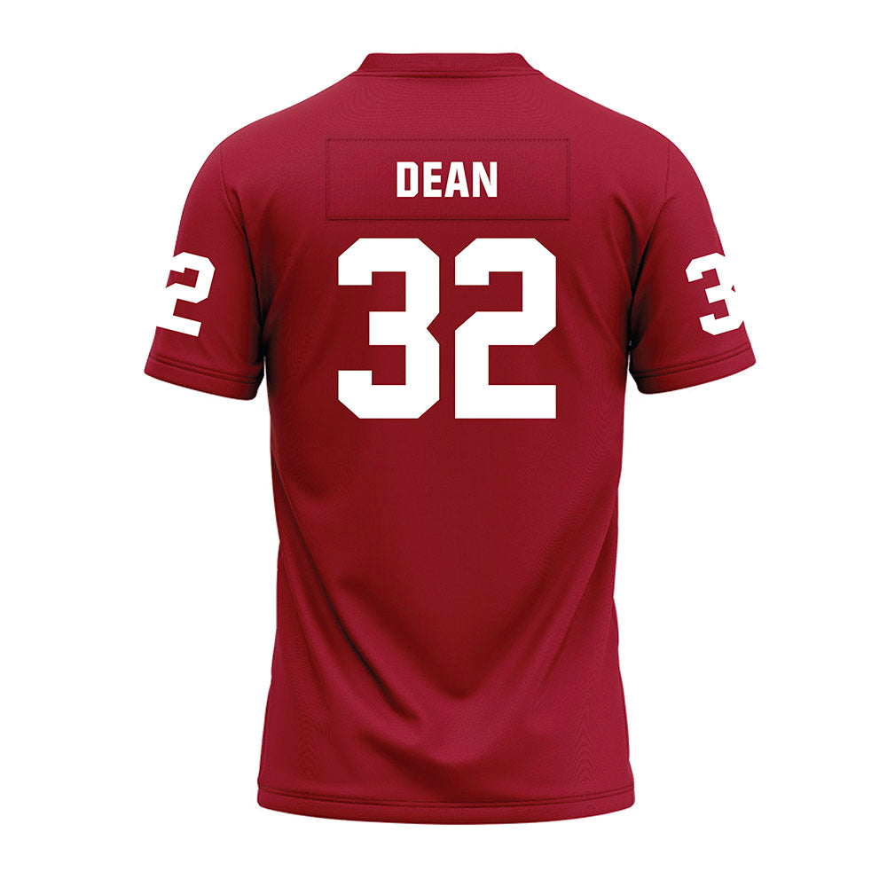 WSU - NCAA Football : Max Dean - Cardinal Premium Football Jersey-1