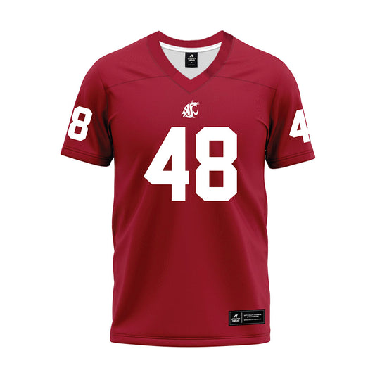 WSU - NCAA Football : Joshua Lijesen - Cardinal Premium Football Jersey-0