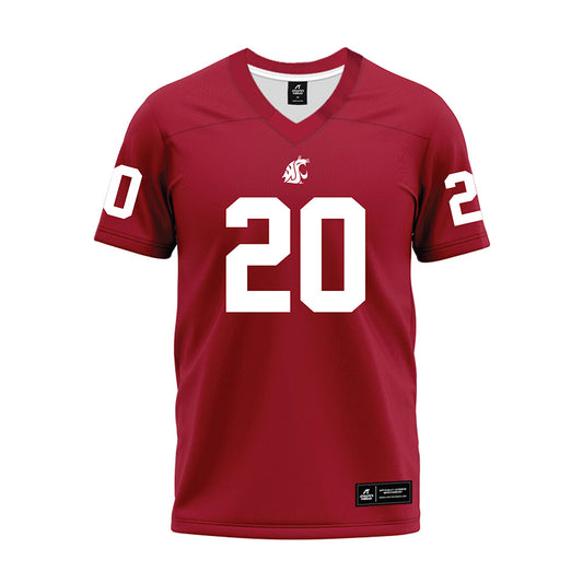 WSU - NCAA Football : Leo Pulalasi - Cardinal Premium Football Jersey