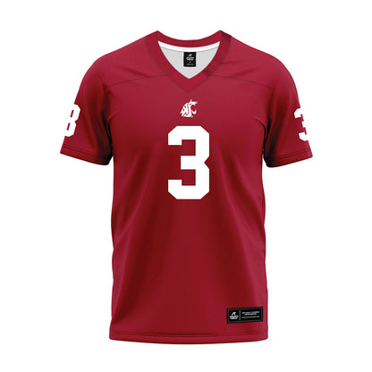 WSU - NCAA Football : Jaylen Thomas - Cardinal Premium Football Jersey-0