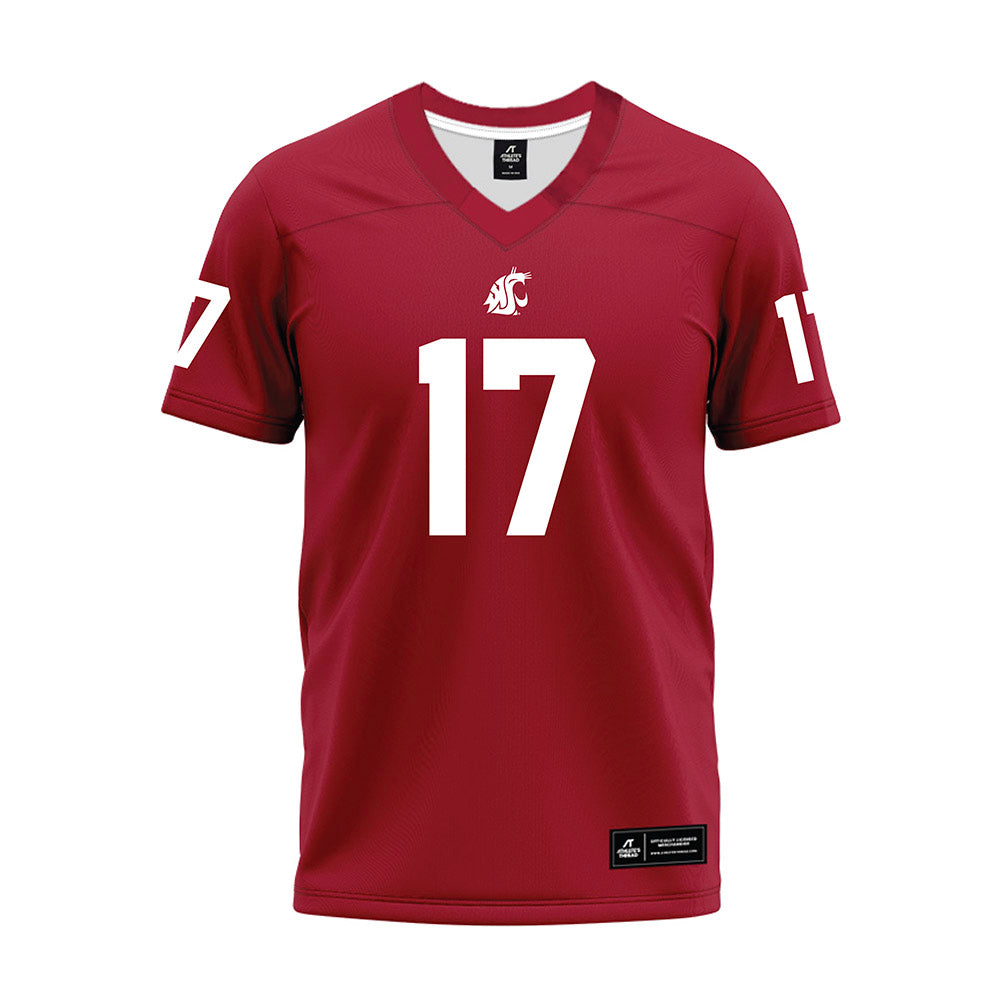 WSU - NCAA Football : Jamarey smith - Cardinal Premium Football Jersey-0