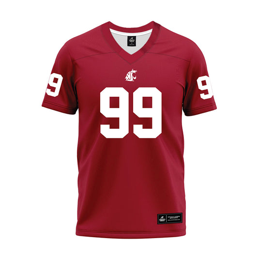 WSU - NCAA Football : Paul Hutson III - Cardinal Premium Football Jersey-0