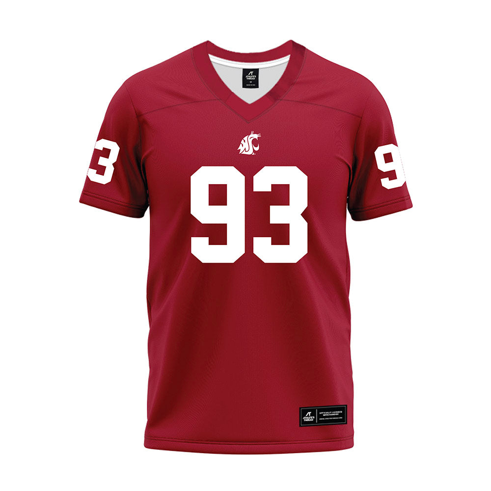 WSU - NCAA Football : JaVon Joseph - Cardinal Premium Football Jersey-0