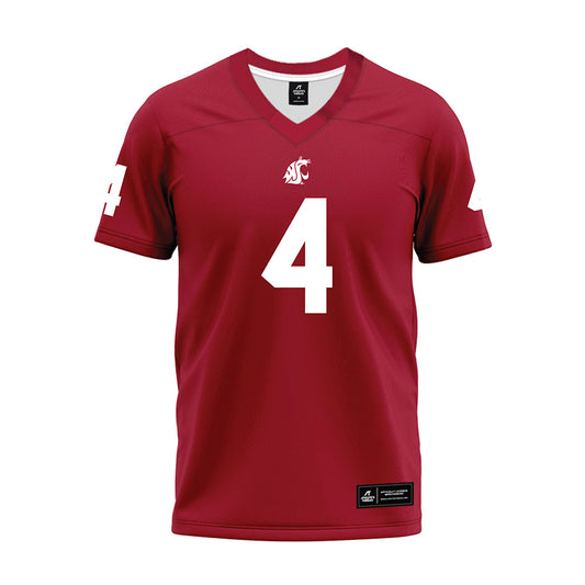 WSU - NCAA Football : Darrius Clemons - Cardinal Premium Football Jersey-0