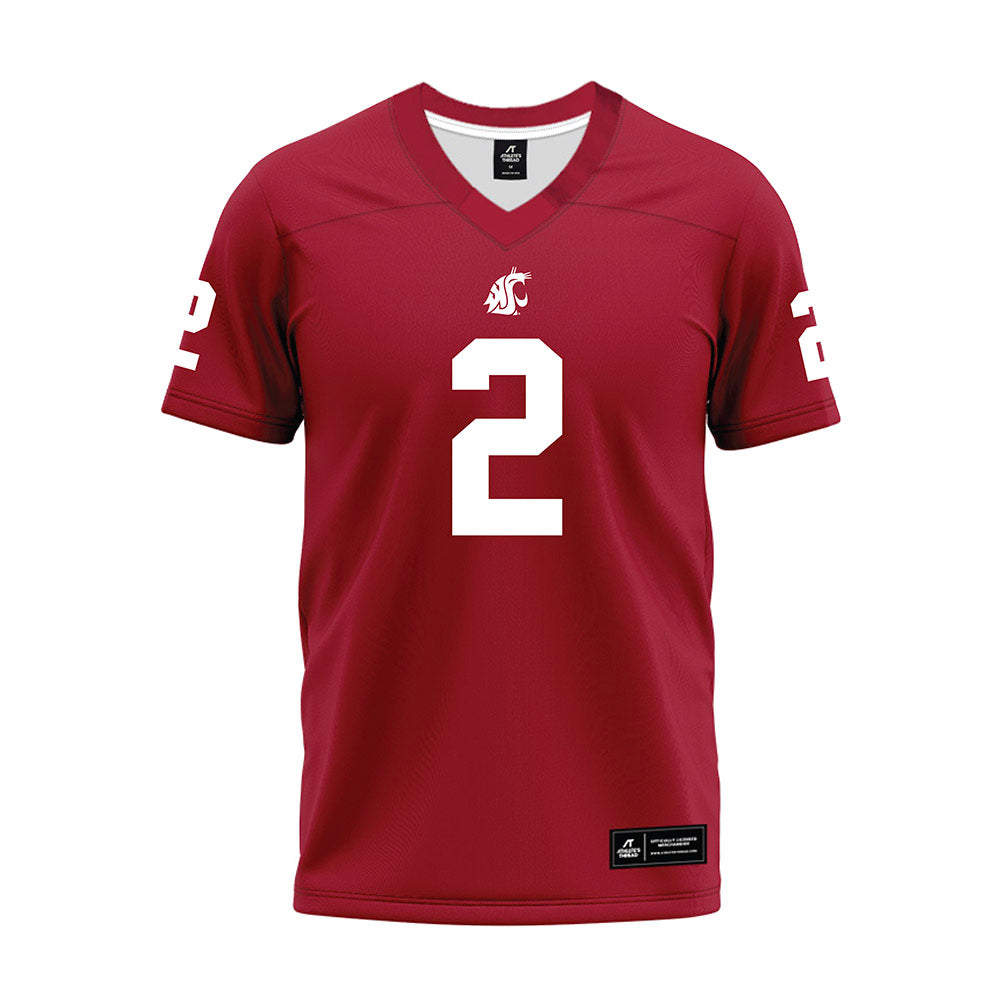 WSU - NCAA Football : Jamarey smith - Cardinal Premium Football Jersey-0