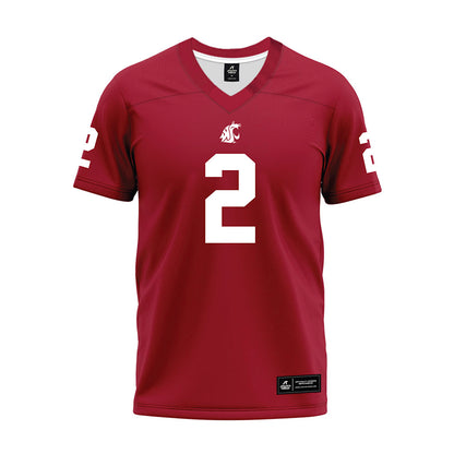 WSU - NCAA Football : Jamarey smith - Cardinal Premium Football Jersey-0
