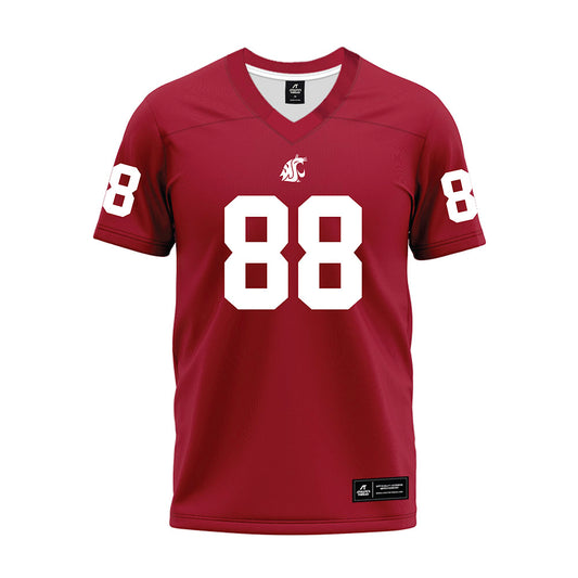 WSU - NCAA Football : Jordan Dees - Cardinal Premium Football Jersey-0