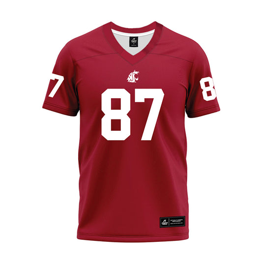 WSU - NCAA Football : Cash Landau - Cardinal Premium Football Jersey-0