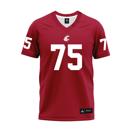 WSU - NCAA Football : Noah Dunham - Cardinal Premium Football Jersey-0