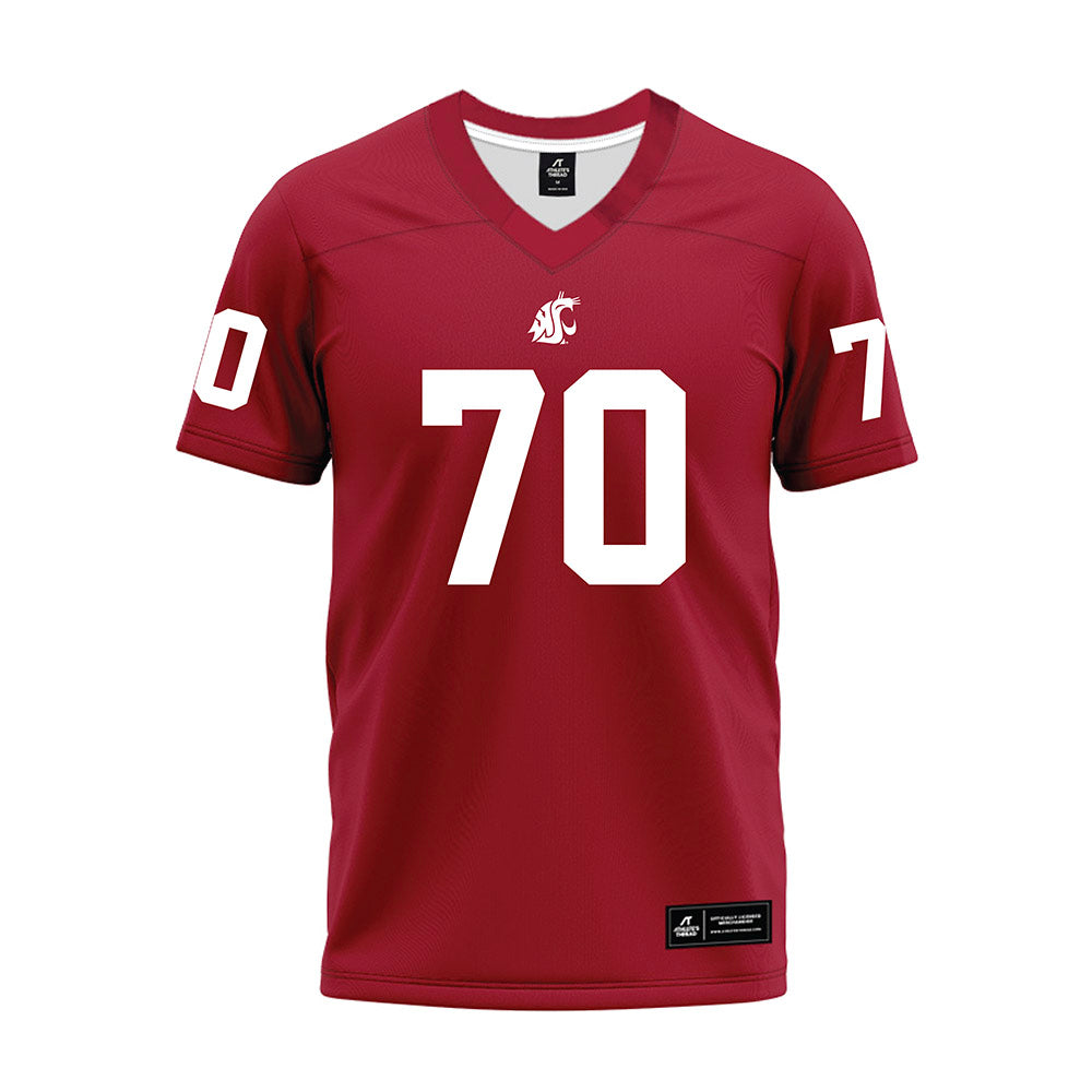 WSU - NCAA Football : Dylan Hildebrand - Cardinal Premium Football Jersey-0