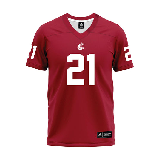 WSU - NCAA Football : CJ Toney - Cardinal Premium Football Jersey-0