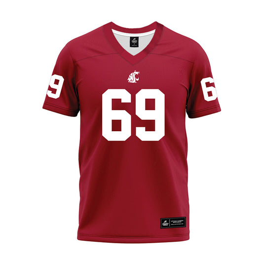 WSU - NCAA Football : Kyle Martin - Cardinal Premium Football Jersey-0