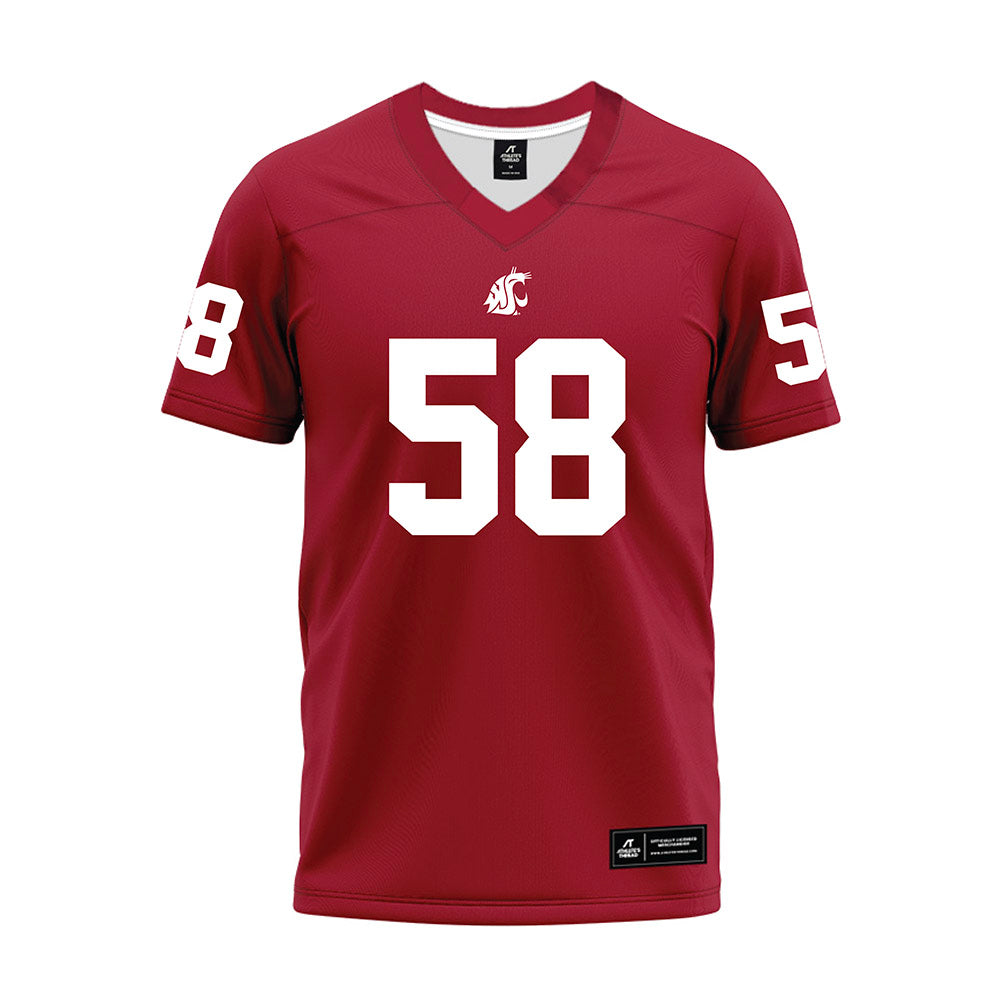 WSU - NCAA Football : Malijah Tucker - Cardinal Premium Football Jersey-0