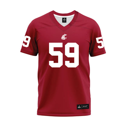 WSU - NCAA Football : Gavin Fugate - Cardinal Premium Football Jersey-0