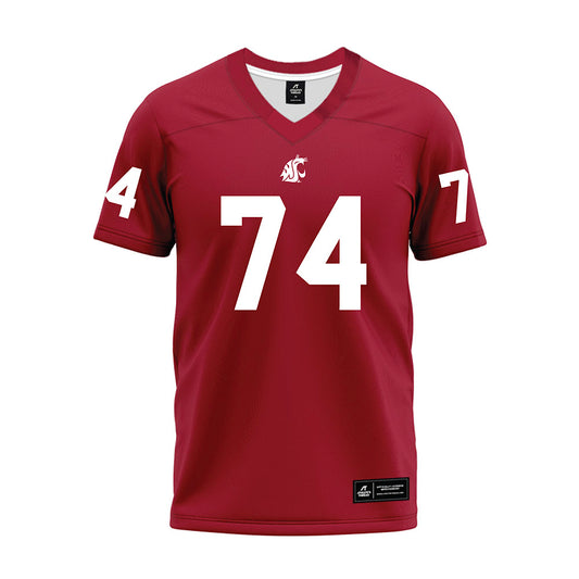 WSU - NCAA Football : Maximus McCree - Cardinal Premium Football Jersey-0