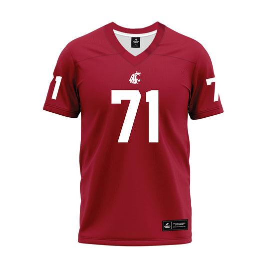 WSU - NCAA Football : Ashton Tripp - Cardinal Premium Football Jersey-0