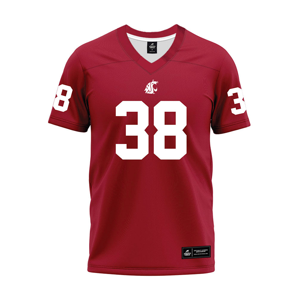 WSU - NCAA Football : Jack Stevens - Cardinal Premium Football Jersey-0