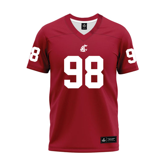WSU - NCAA Football : Jirah Leaupepetele - Cardinal Premium Football Jersey-0
