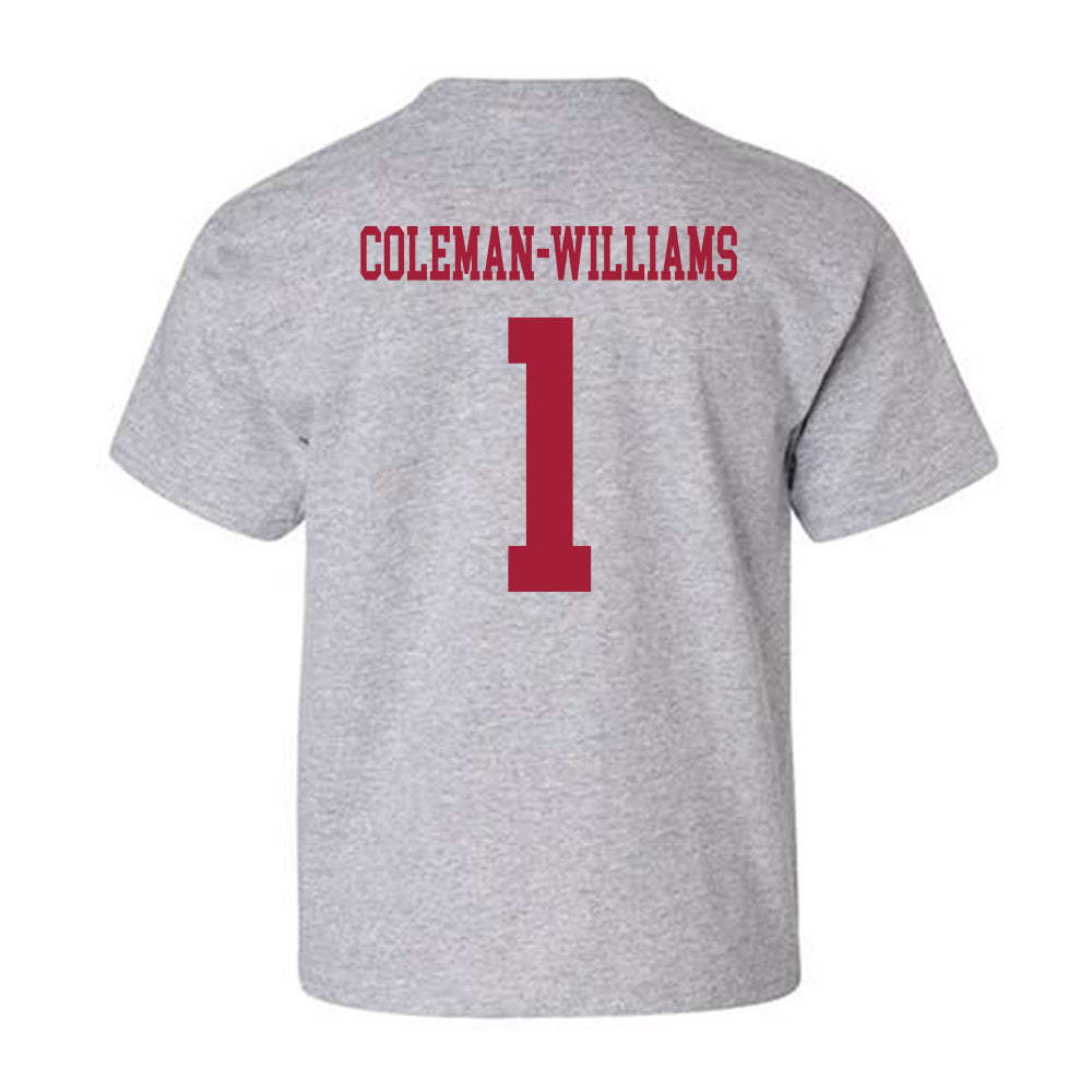 Alabama - NCAA Football : Ryan Coleman-Williams - Generic Shersey Youth T-Shirt-2