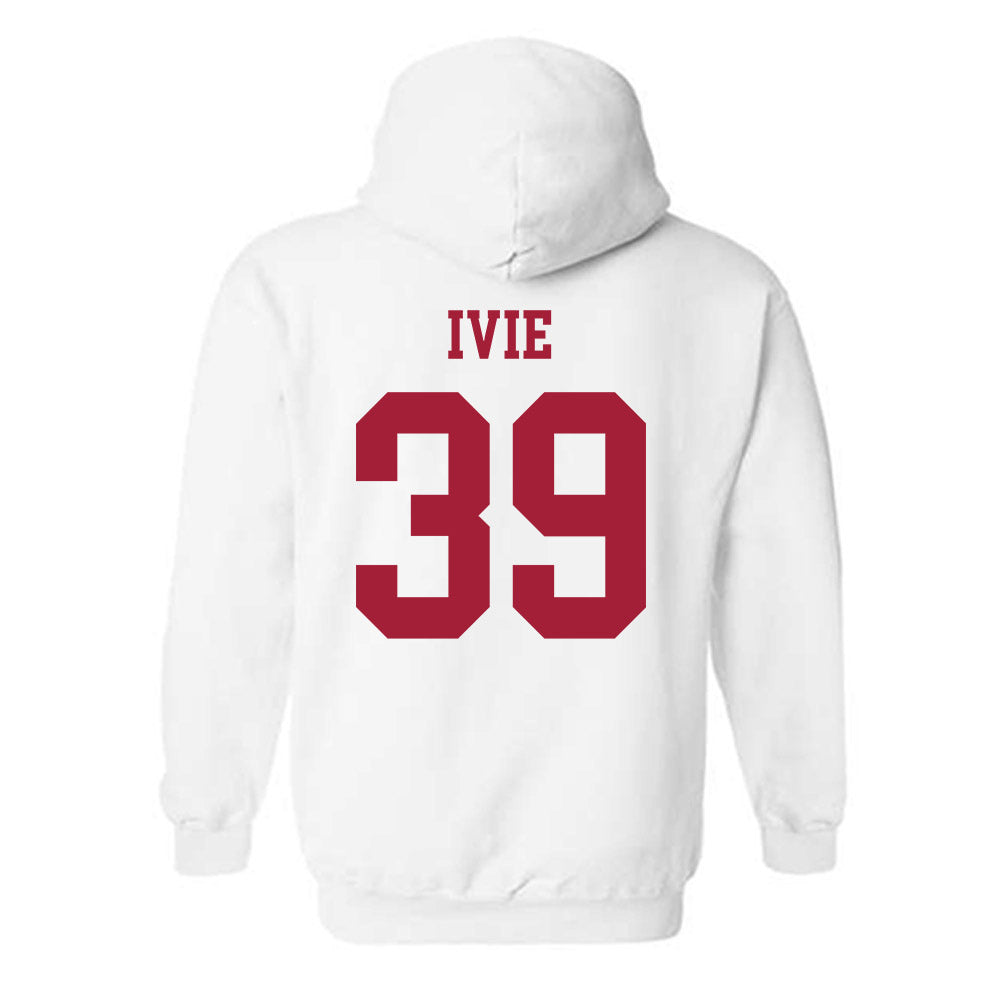 Alabama - NCAA Football : Jake Ivie - Vintage Shersey Hooded Sweatshirt-1