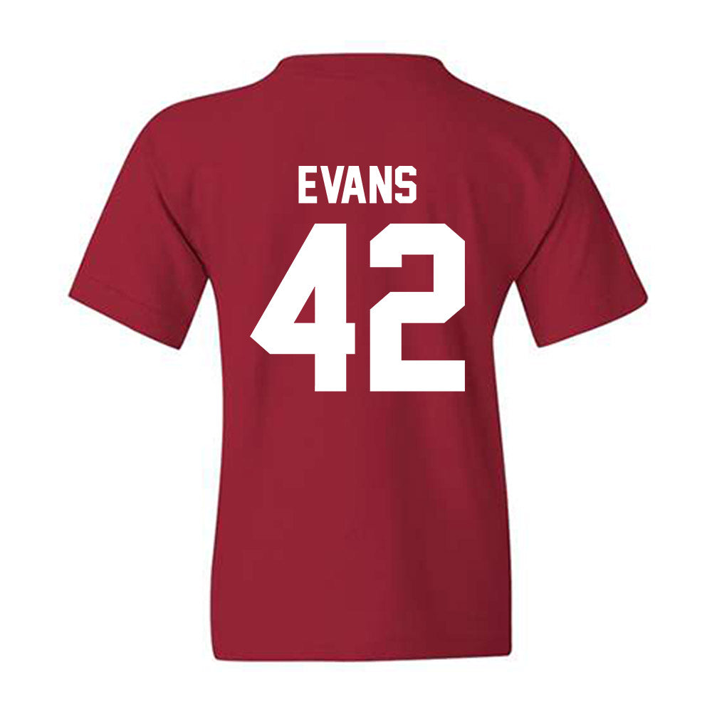 Arkansas - NCAA Football : Jeremy Evans - Sports Shersey Youth T-Shirt-1