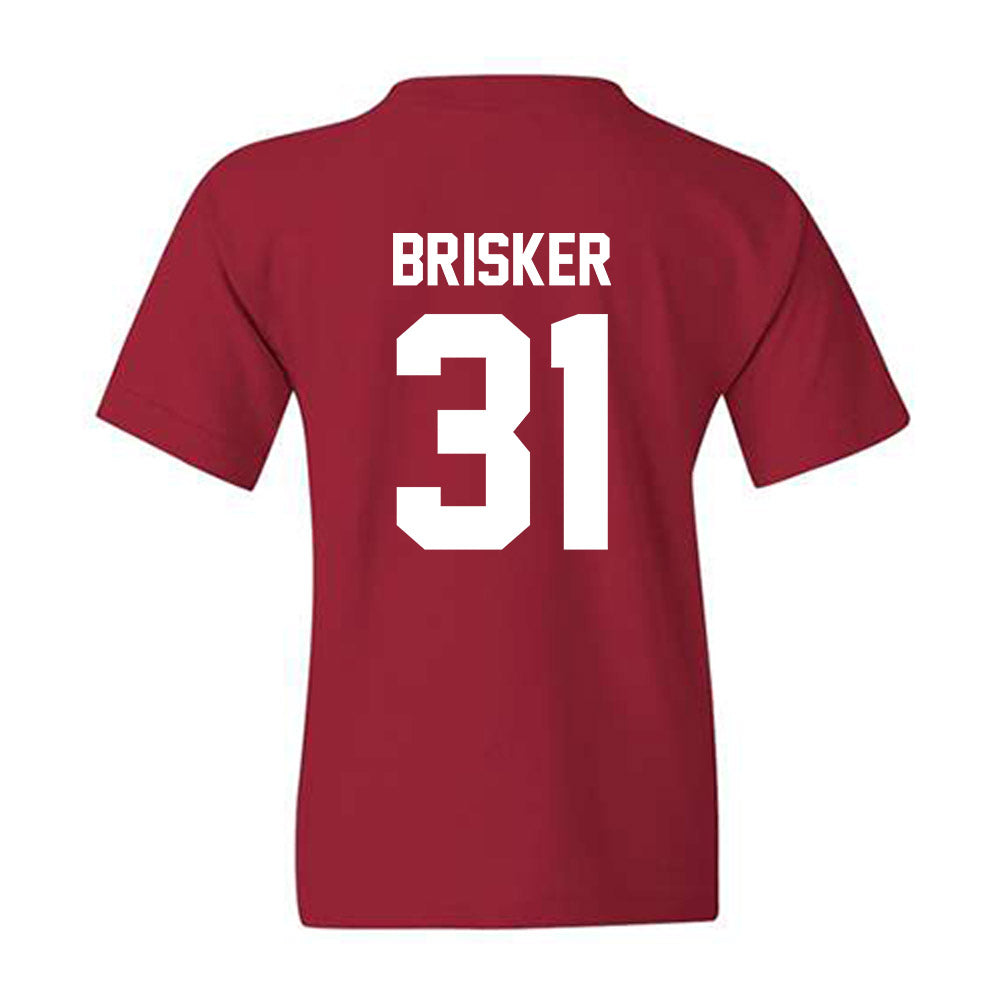 Arkansas - NCAA Football : Blake Brisker - Sports Shersey Youth T-Shirt-1