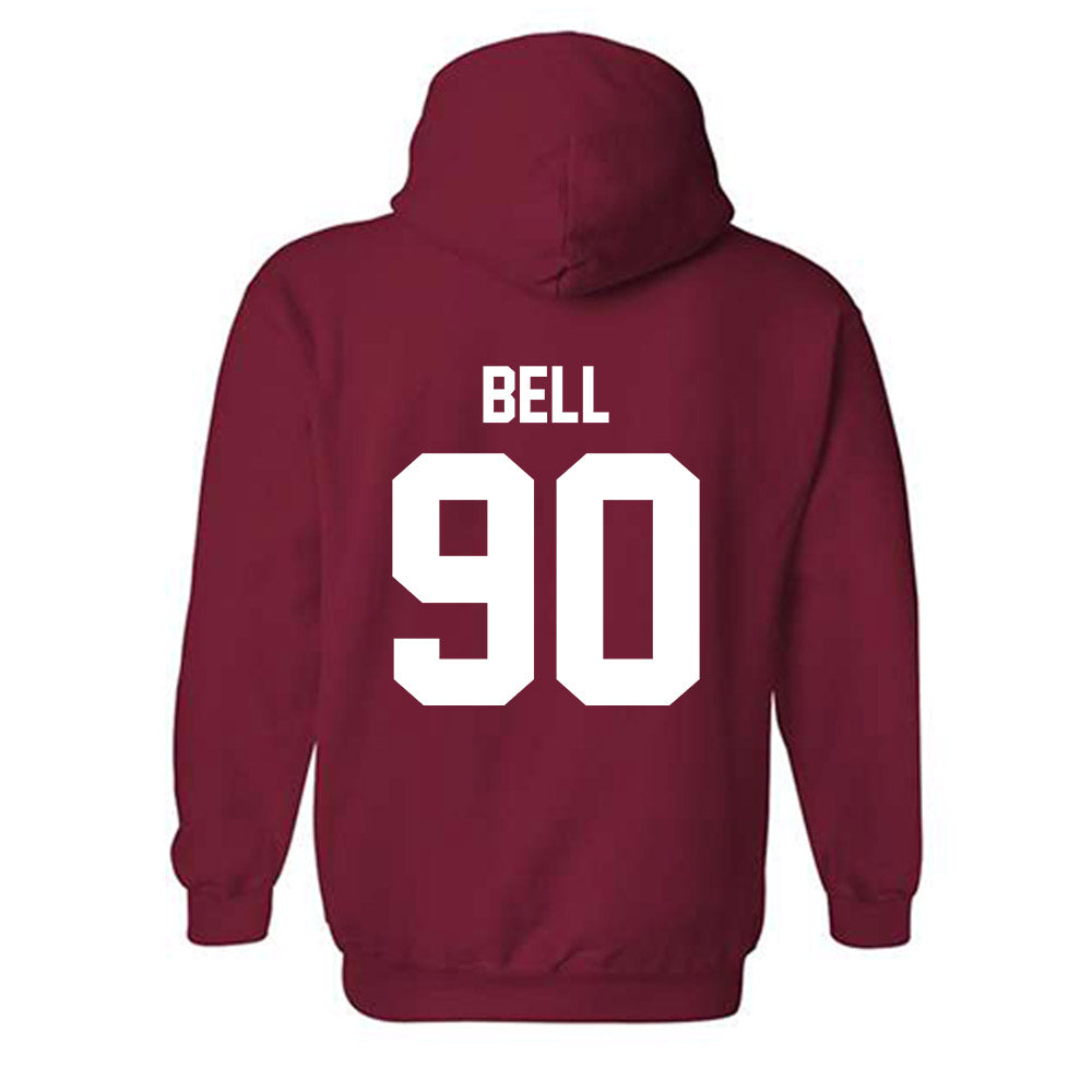 Arkansas - NCAA Football : Caleb Bell - Sports Shersey Hooded Sweatshirt-1