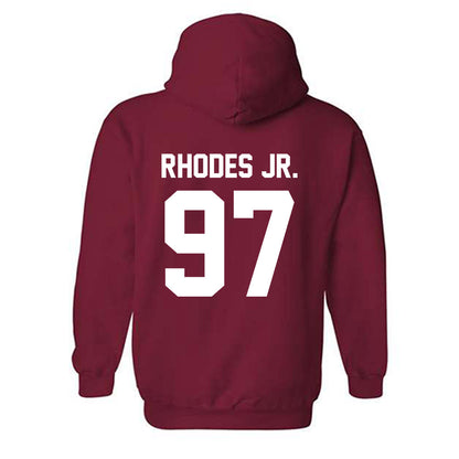 Arkansas - NCAA Football : Quincy Rhodes Jr. - Sports Shersey Hooded Sweatshirt-1