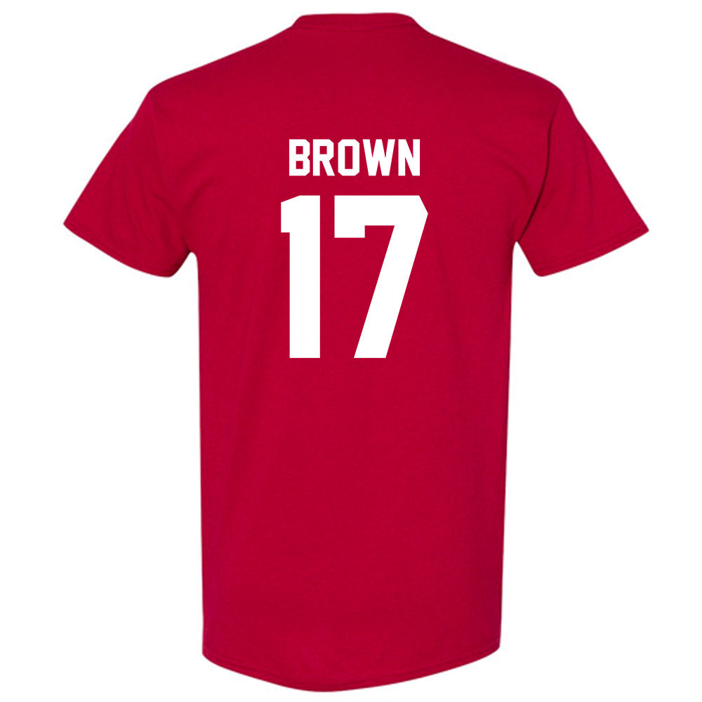 Arkansas - NCAA Football : Jalen Brown - Sports Shersey T-Shirt-1