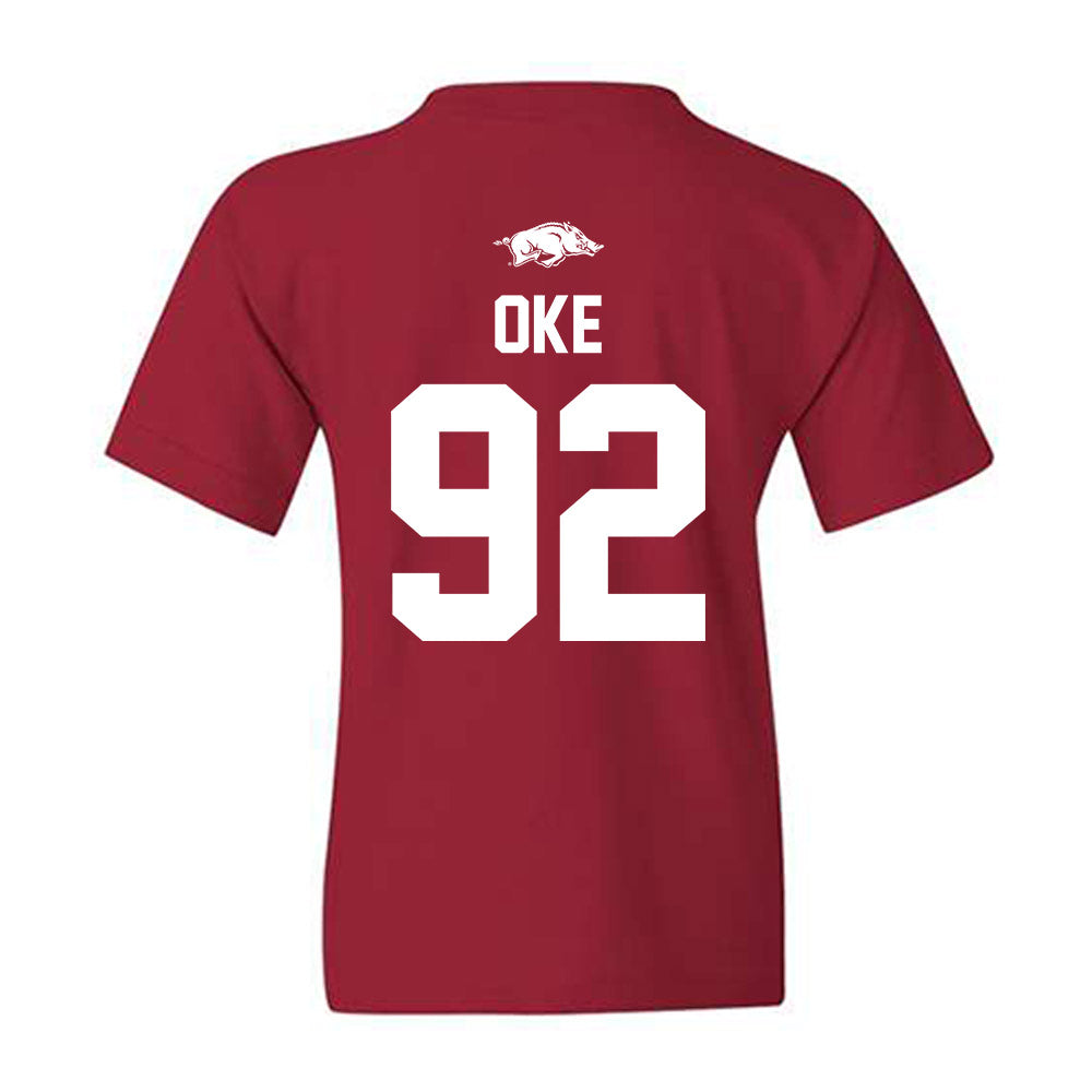 Arkansas - NCAA Football : David Oke - Classic Shersey Youth T-Shirt-1
