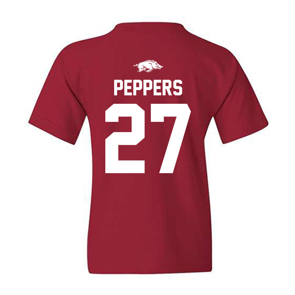 Arkansas - NCAA Women's Volleyball : Journey Peppers - Classic Shersey Youth T-Shirt-1