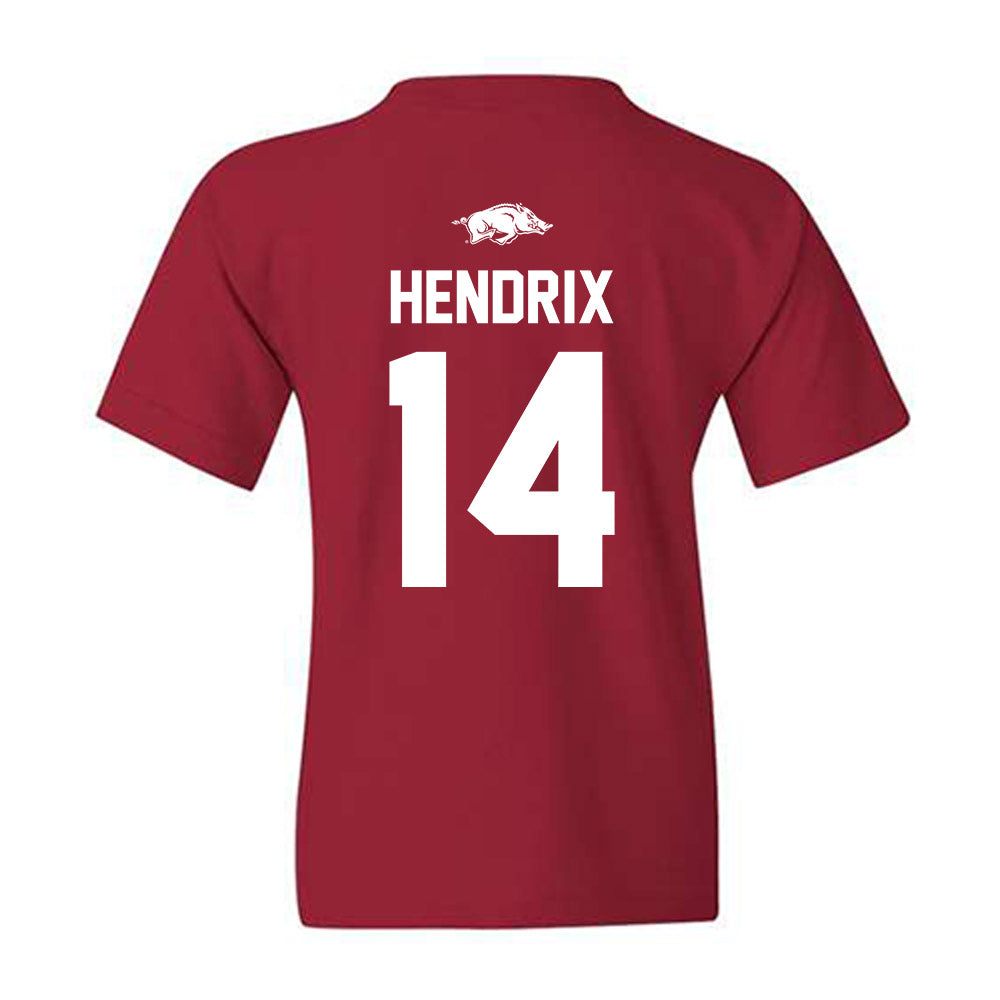 Arkansas - NCAA Football : Hank Hendrix - Classic Shersey Youth T-Shirt-1
