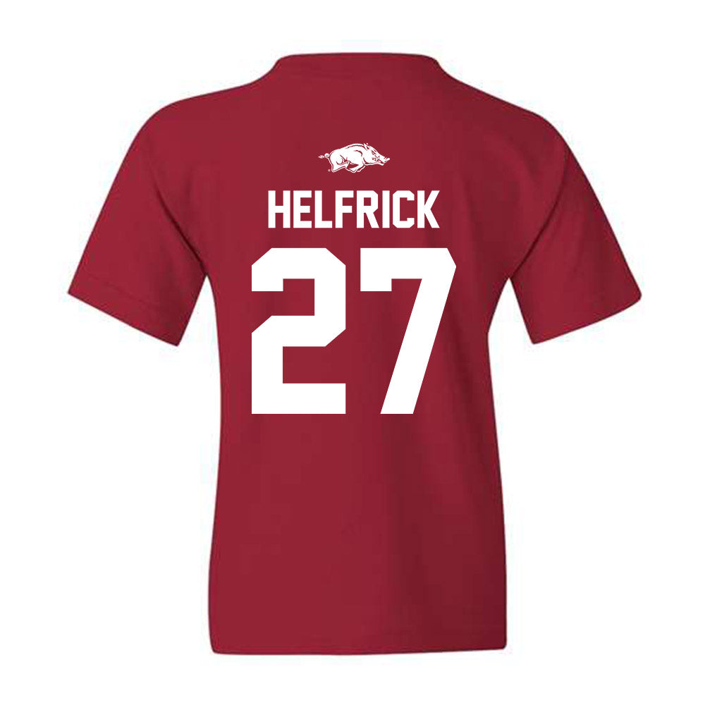 Arkansas - NCAA Baseball : Ryder Helfrick - Youth T-Shirt