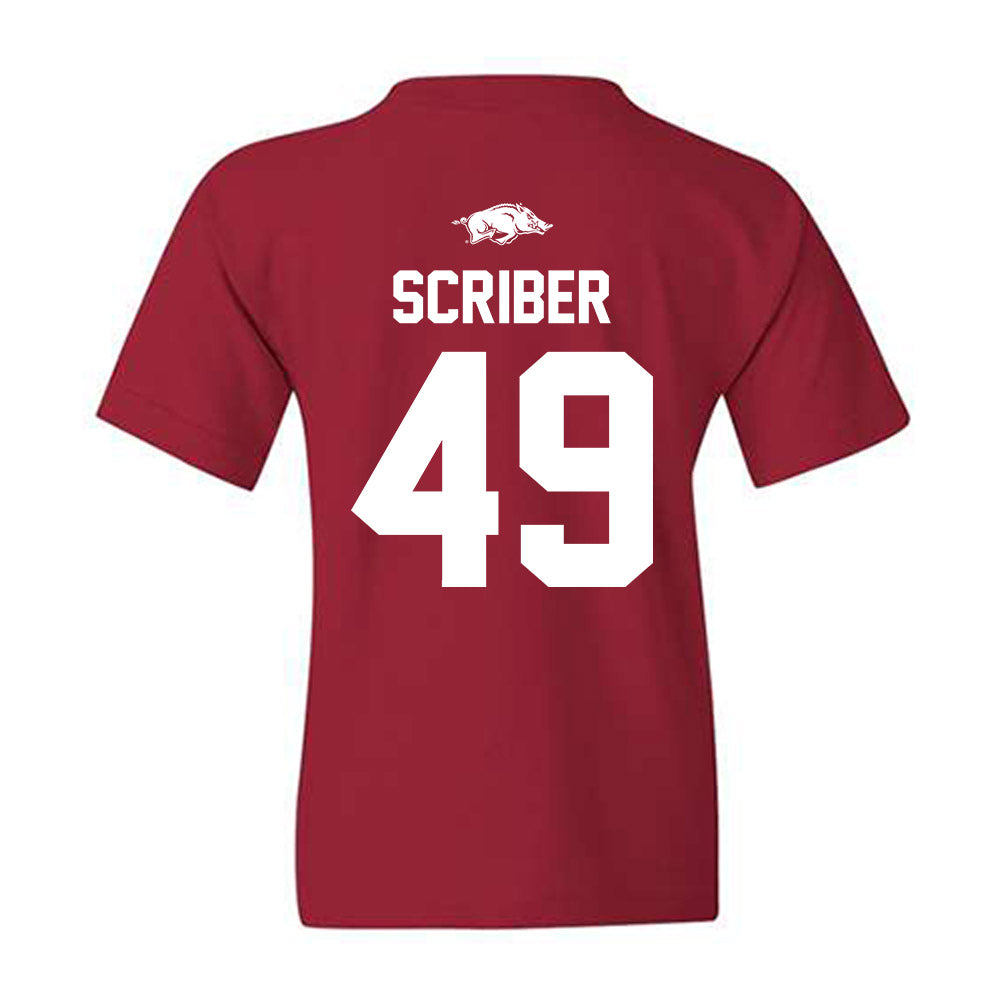 Arkansas - NCAA Football : Braxton Scriber - Classic Shersey Youth T-Shirt-1