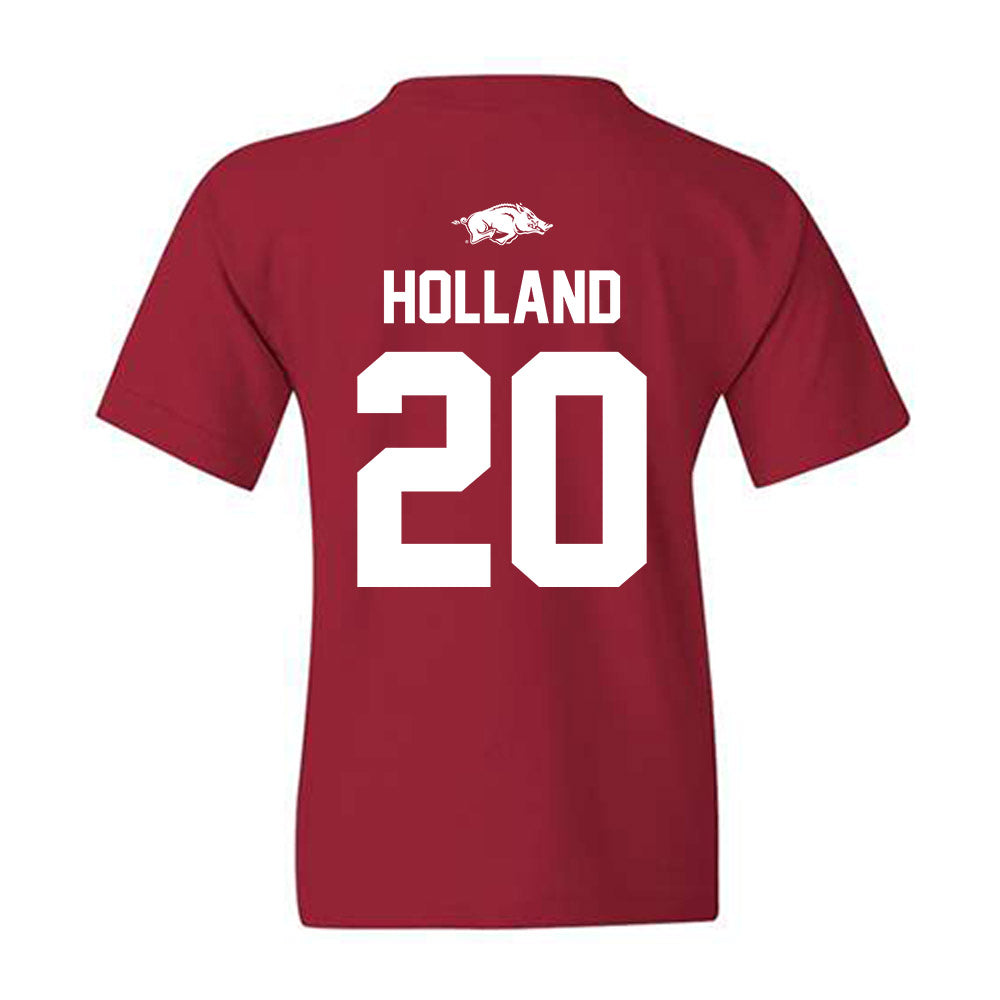 Arkansas - NCAA Baseball : Max Holland - Classic Shersey Youth T-Shirt-1