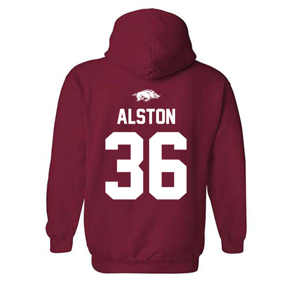 Arkansas - NCAA Football : Brian Alston - Classic Shersey Hooded Sweatshirt-1