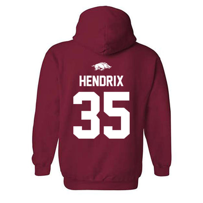 Arkansas - NCAA Football : Hutson Hendrix - Classic Shersey Hooded Sweatshirt-1