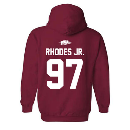 Arkansas - NCAA Football : Quincy Rhodes Jr. - Classic Shersey Hooded Sweatshirt-1