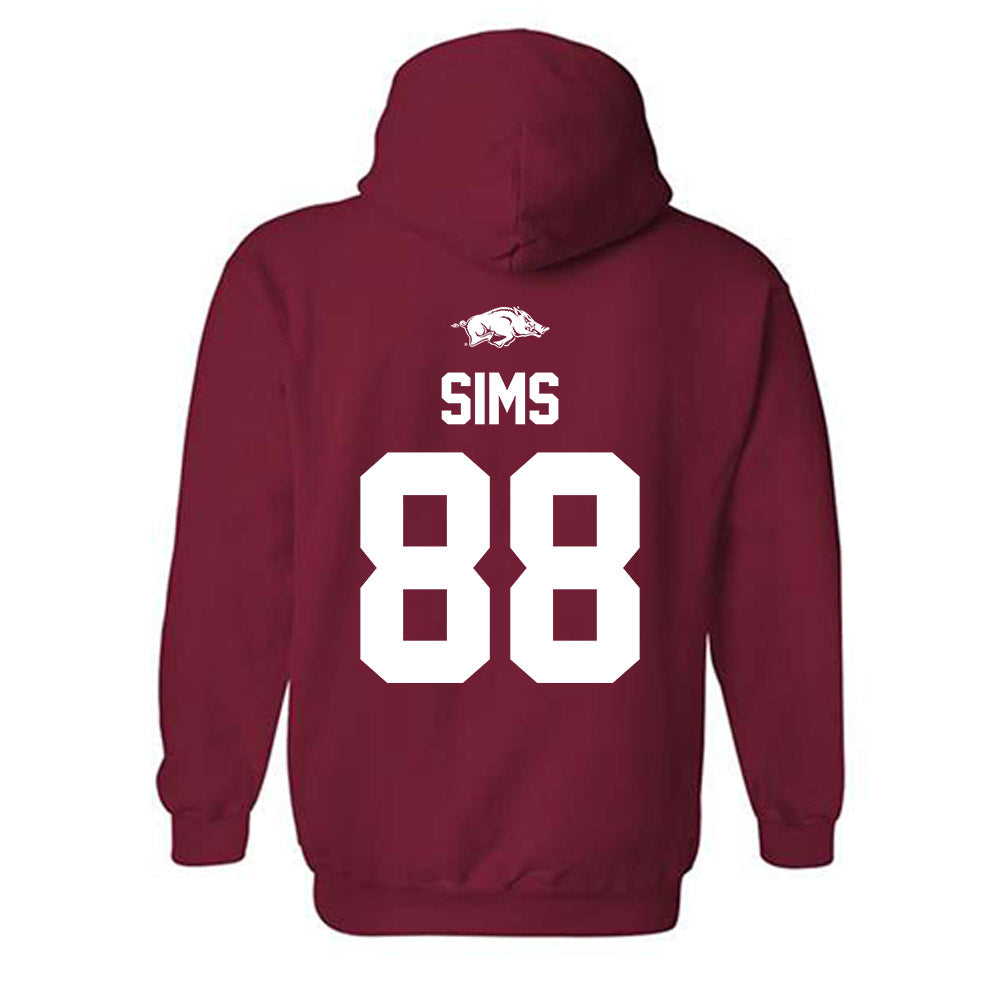 Arkansas - NCAA Football : Xadavien Sims - Classic Shersey Hooded Sweatshirt-1