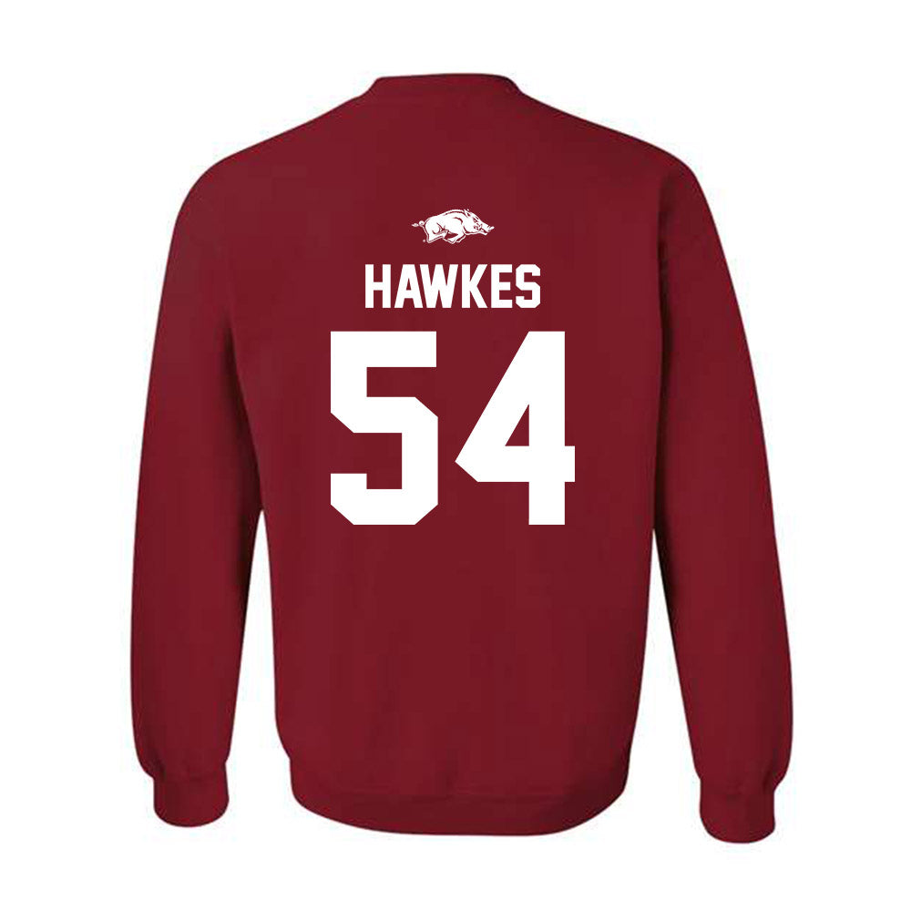 Arkansas - NCAA Football : Adam Hawkes - Classic Shersey Crewneck Sweatshirt-1