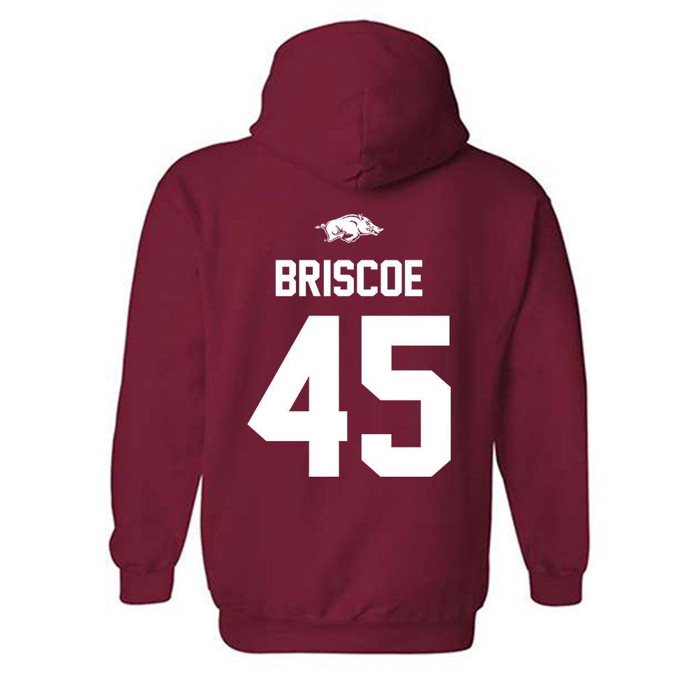 Arkansas - NCAA Baseball : Tye Briscoe - Classic Shersey Hooded Sweatshirt-1