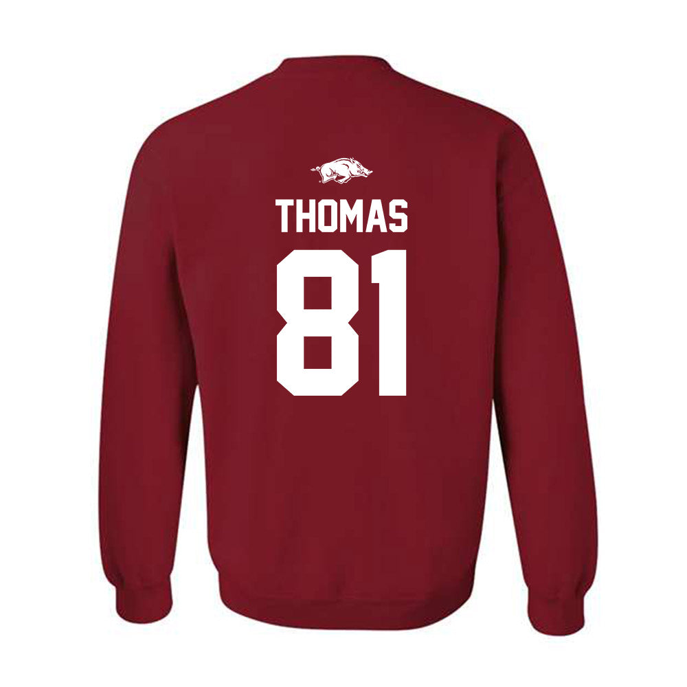 Arkansas - NCAA Football : Dai'Shaun Thomas - Classic Shersey Crewneck Sweatshirt-1