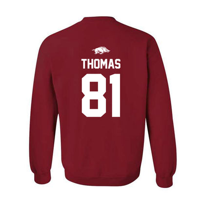 Arkansas - NCAA Football : Dai'Shaun Thomas - Classic Shersey Crewneck Sweatshirt-1