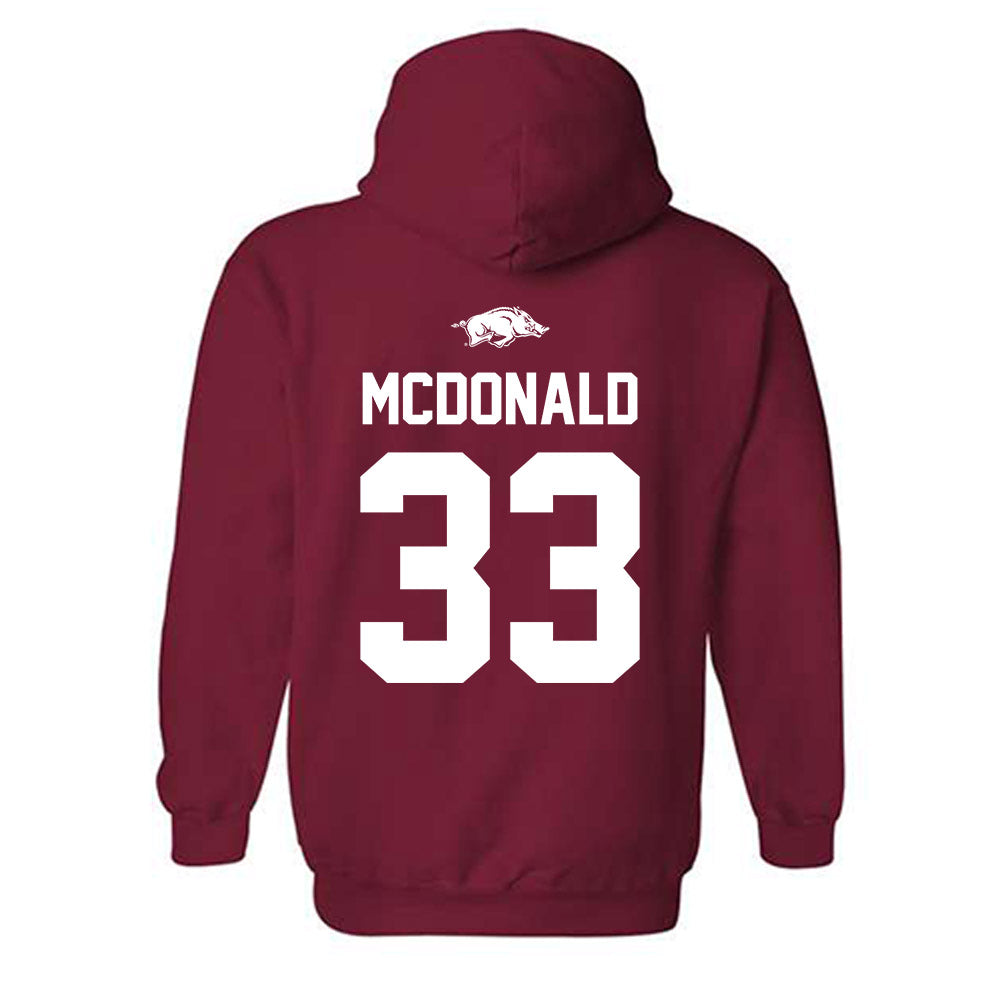 Arkansas - NCAA Women's Soccer : Madden McDonald - Classic Shersey Hooded Sweatshirt-1