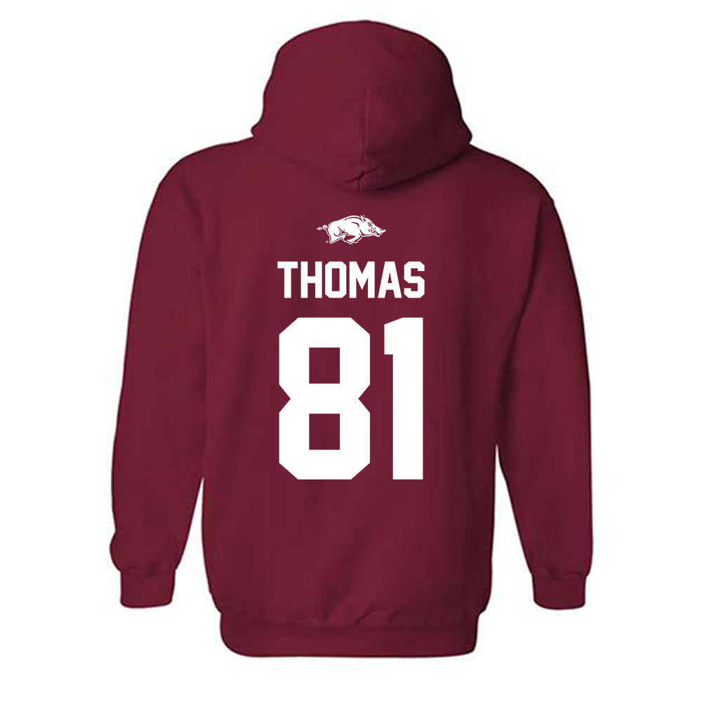 Arkansas - NCAA Football : Dai'Shaun Thomas - Classic Shersey Hooded Sweatshirt-1