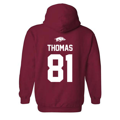 Arkansas - NCAA Football : Dai'Shaun Thomas - Classic Shersey Hooded Sweatshirt-1